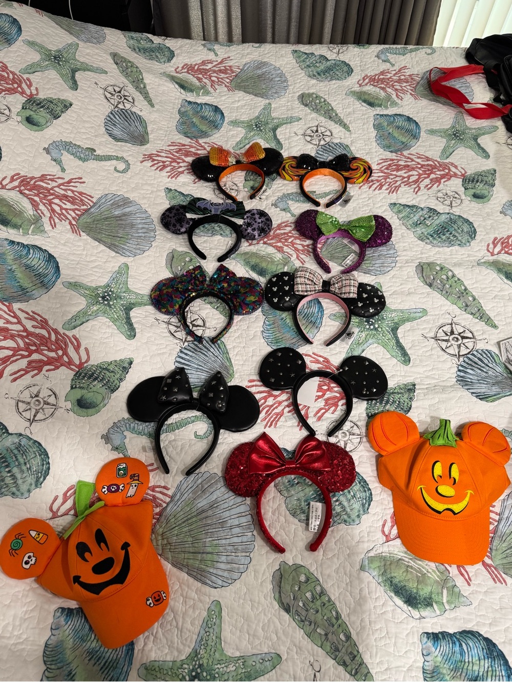 Lot of Disney hats, and ears